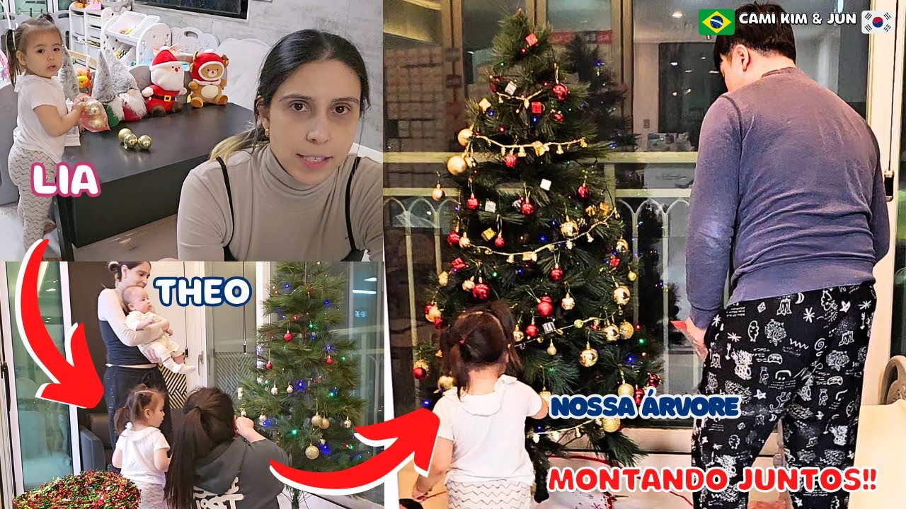 Montando nossa ÁRVORE DE NATAL em FAMÍLIA (na COREIA)🎄✨