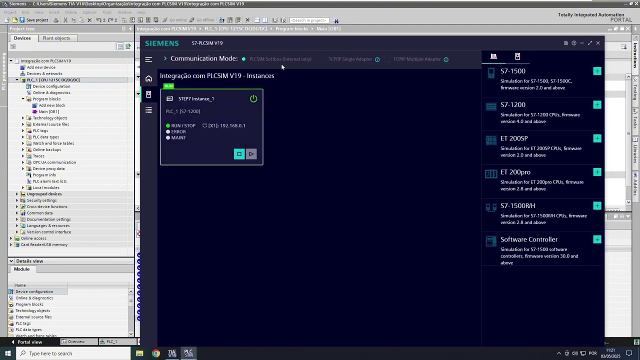 Aprenda como simular um CLP usando o Siemens PLCSIM V19 - Tia Portal V19
