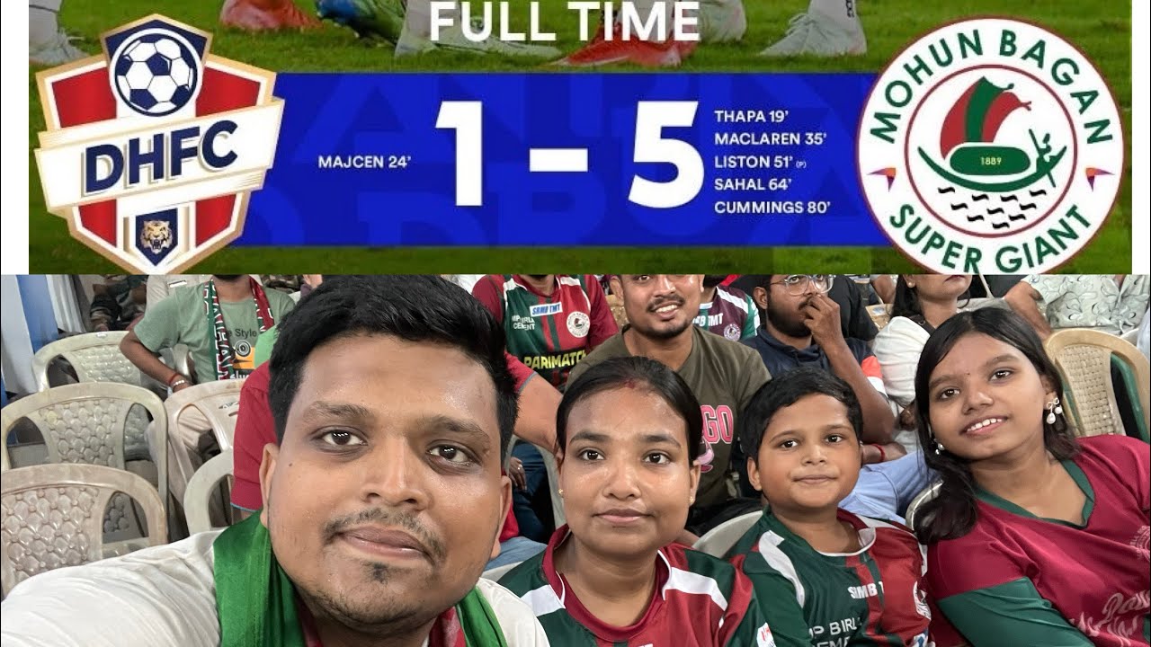 মোহনবাগান💚❤️ Vs ডায়মন্ড হারবার❤️🤍 Match Vlog।।৫-১ গোলে ডায়মন্ড হারবার কে হারালো মোহনবাগান 💚❤️
