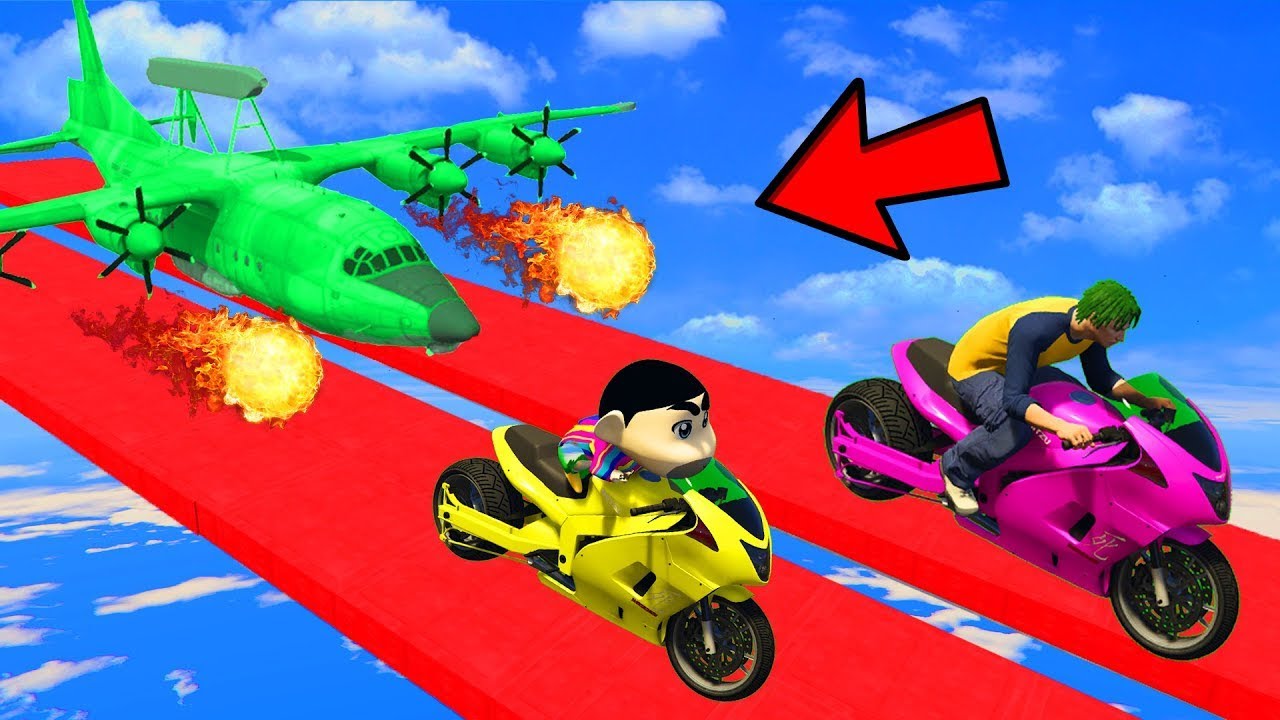 SHINCHAN vs DUDE Ulitimate Bike Ramp Challenge in GTA 5