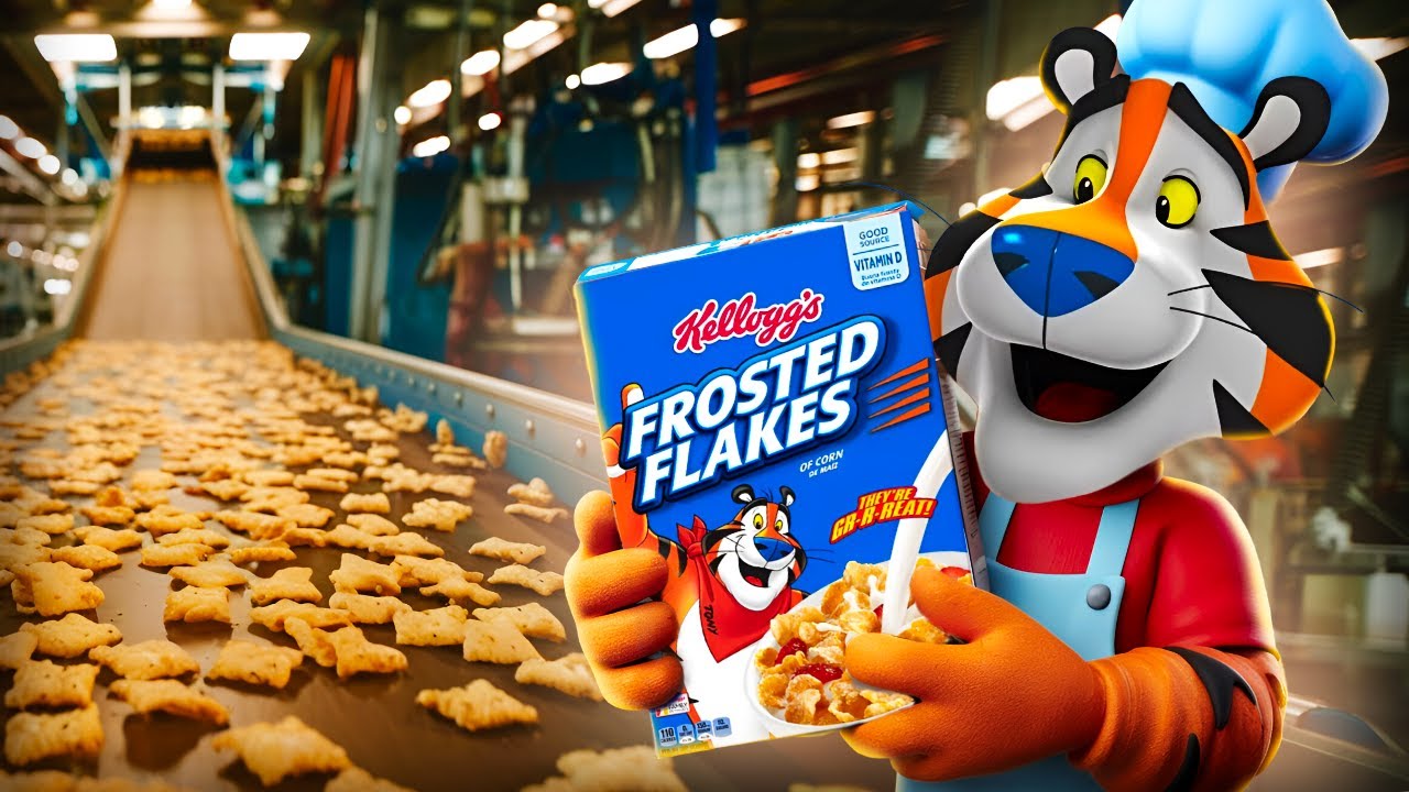 How Kellogg's Frosted Flakes Are Made - Crunchy Perfection!