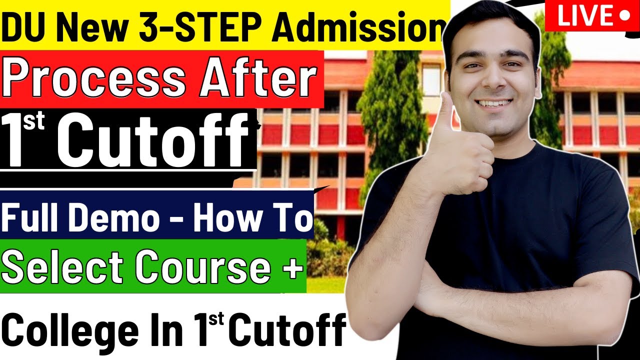 DU New Admission Process (Live Demo)🔥 How to Select College + Course in 1st Cutoff