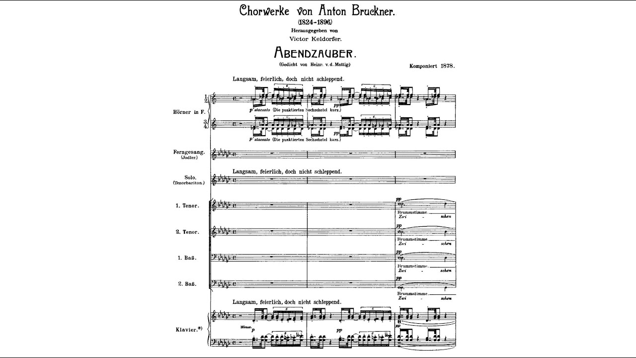 Anton Bruckner - Abendzauber, WAB 57