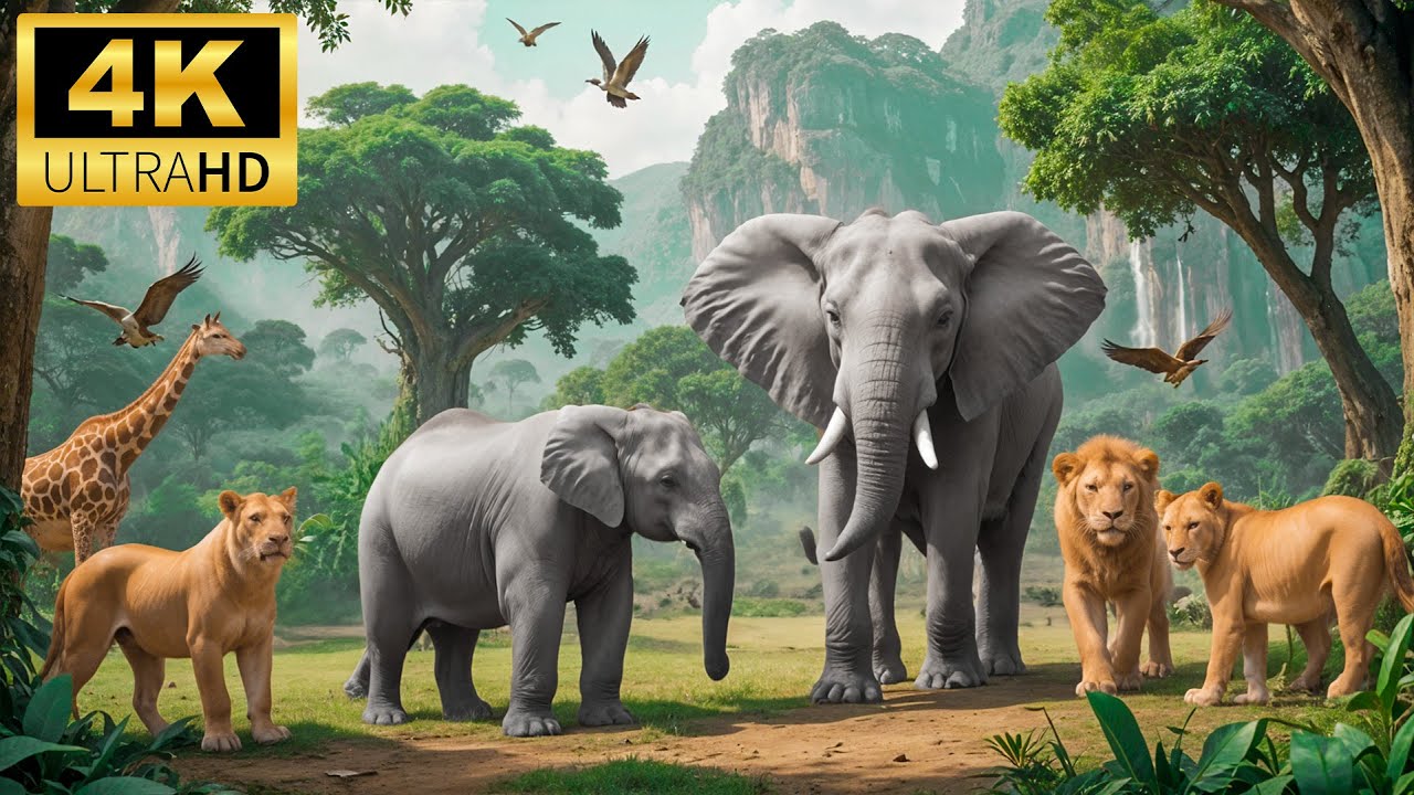 Animal Kingdom 4K - Wild Animals of Europe & Relaxing Nature 4K - Beautiful Piano Music