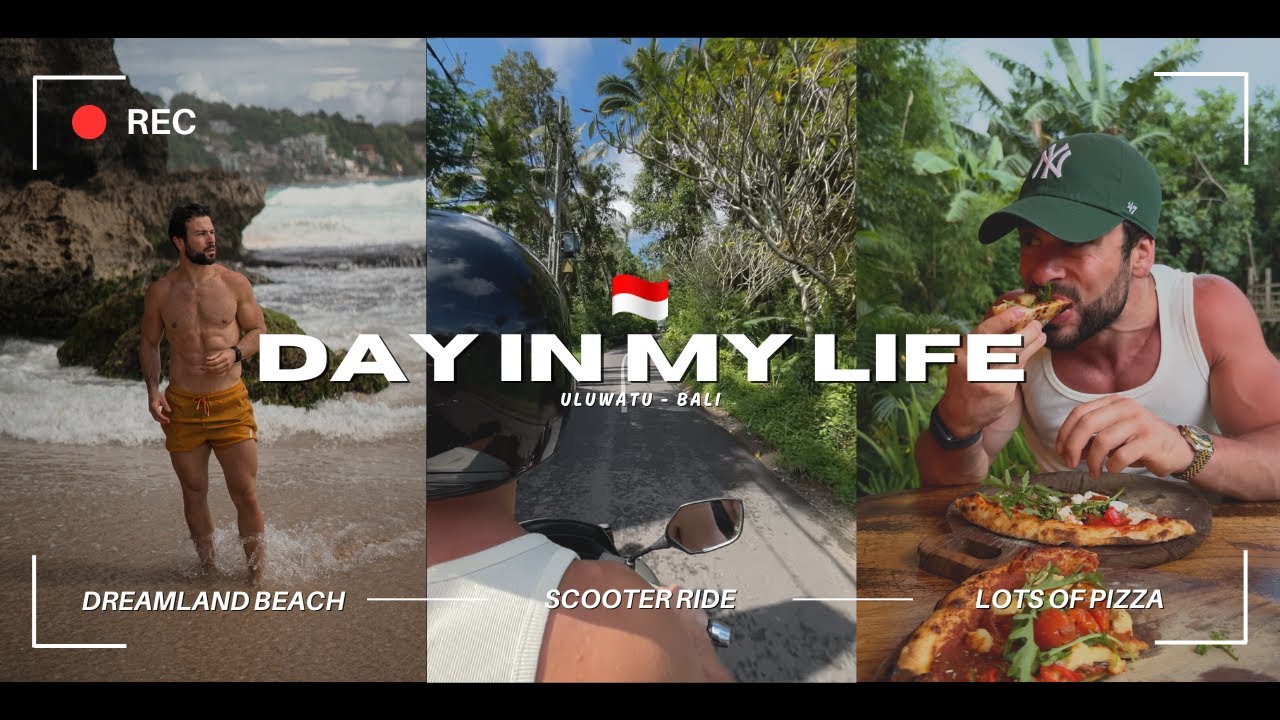 Day in My Life in Bali — Dreamland Beach, Getting our Scooter & Eating tons of Pizza (MUST SEE)