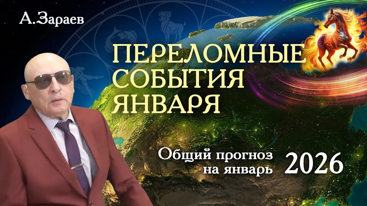 ПЕРЕЛОМНЫЕ СОБЫТИЯ ЯНВАРЯ * ОБЩИЙ ПРОГНОЗ НА ЯНВАРЬ 2026 ГОДА ОТ АСТРОЛОГА АЛЕКСАНДРА ЗАРАЕВА