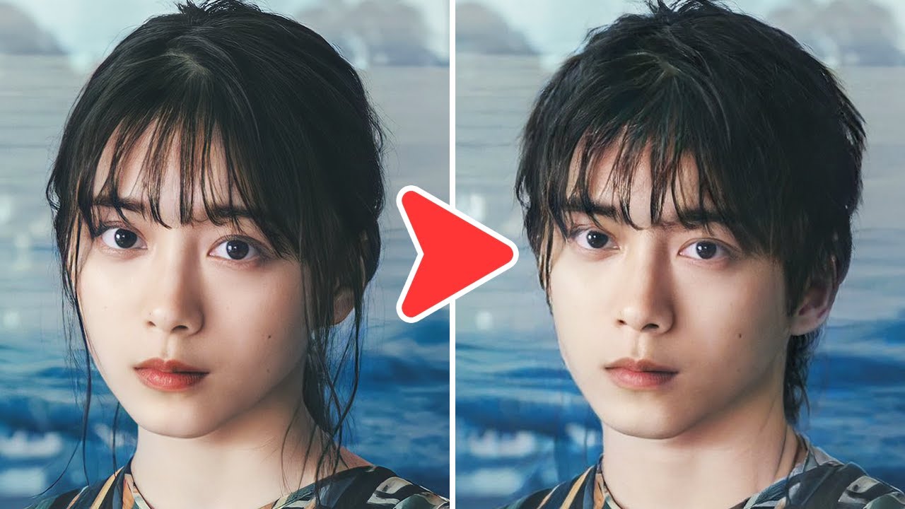 櫻坂46の全メンバーを男性化してみた