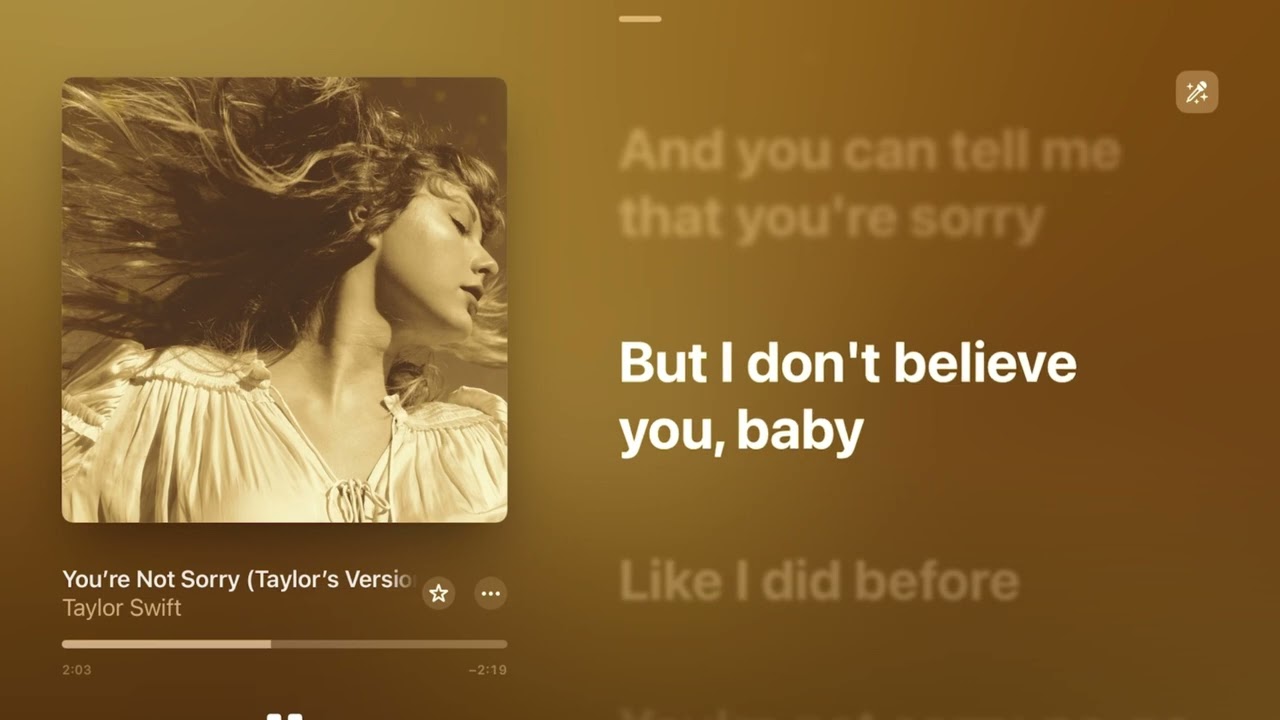 You’re Not Sorry (Taylor’s Version) [Karaoke Version] — Taylor Swift