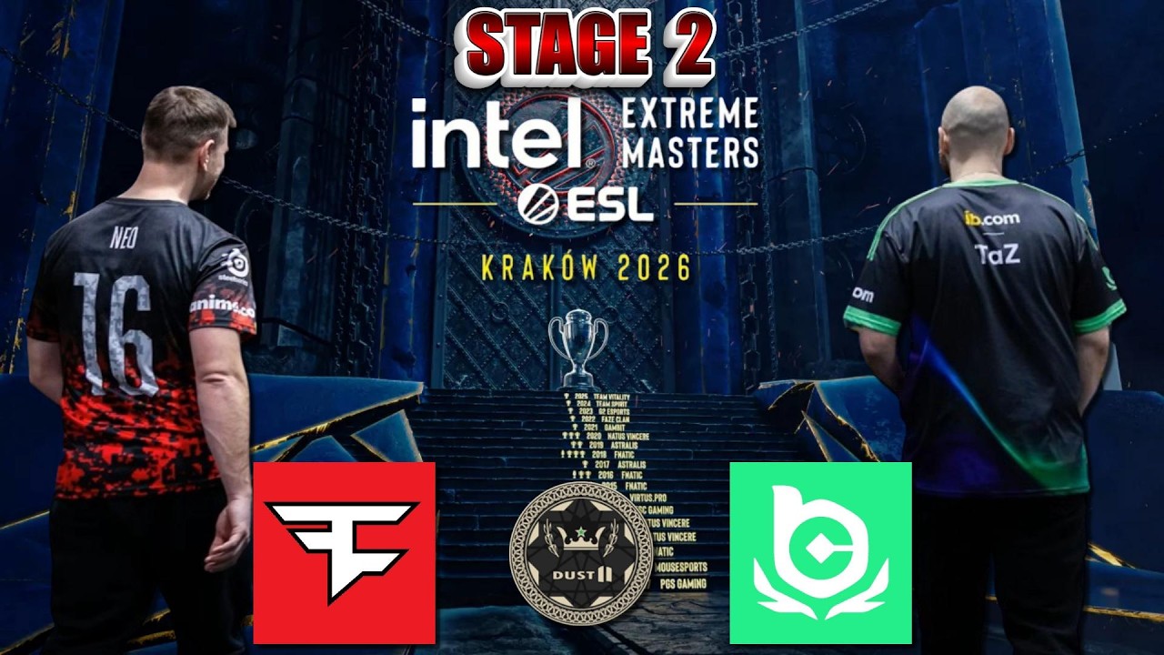 FaZe - BC.Game | IEM Kraków 2026 | BO3 1/3 (Dust2) | STAGE 2 | Polski Komentarz