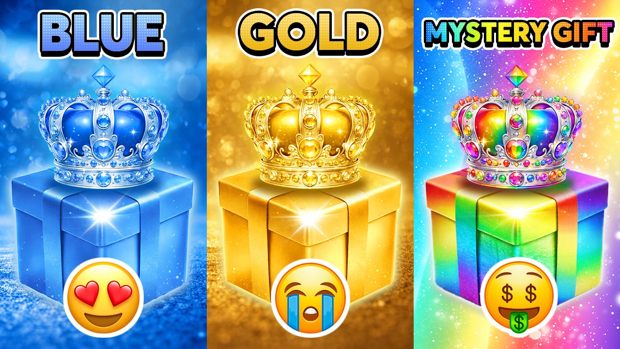 Choose Your Gift! Blue, Gold or Mystery Gift 💎💰🎁 How Lucky Are You? 🤯 Quiz Kingdom
