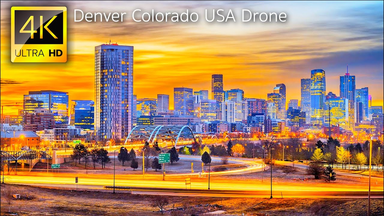 Denver Colorado USA in 4K UHD Drone