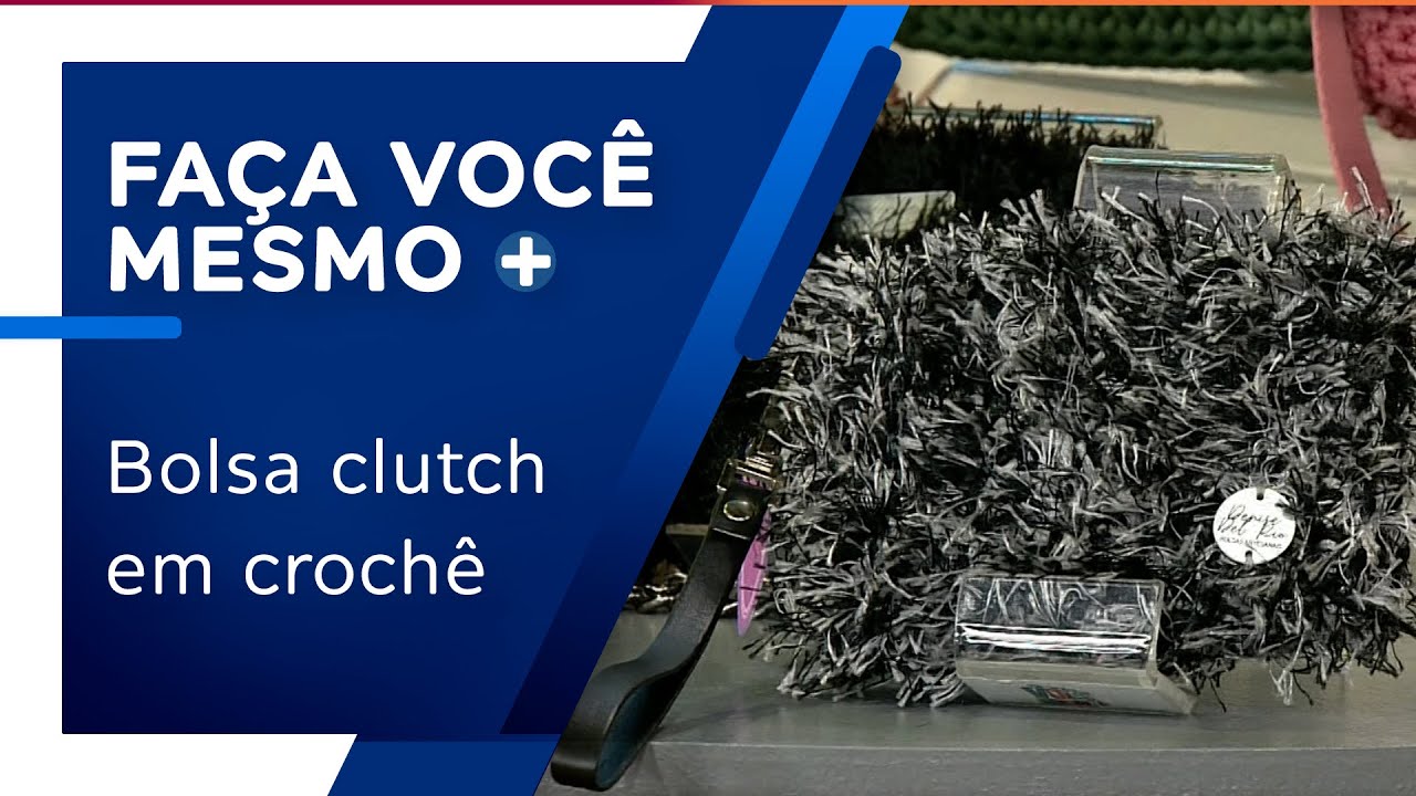 Bolsa clutch em crochê por Denise Del Rio