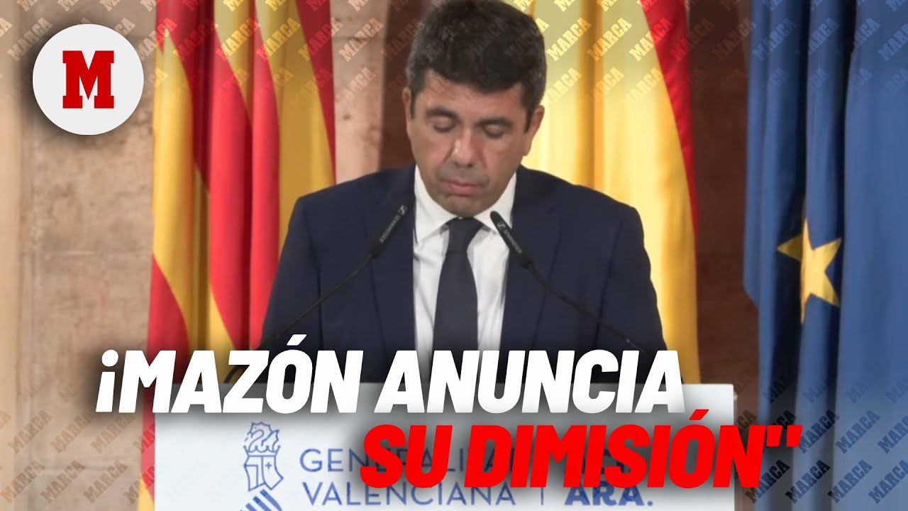Maz&oacute;n dimite como presidente de la Generalitat: 