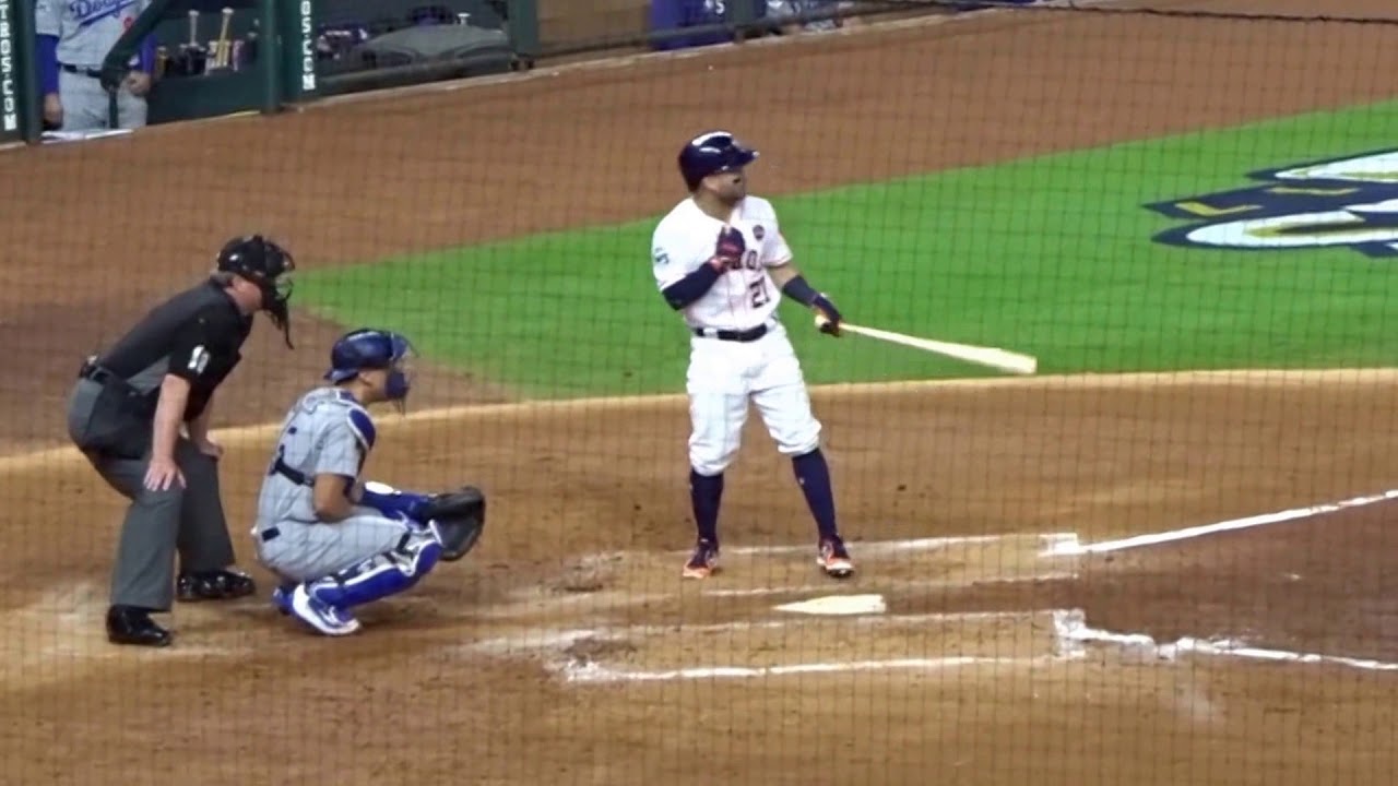 Jose Altuve at bat...World Series Game 3...Astros vs. Dodgers...10/27/17