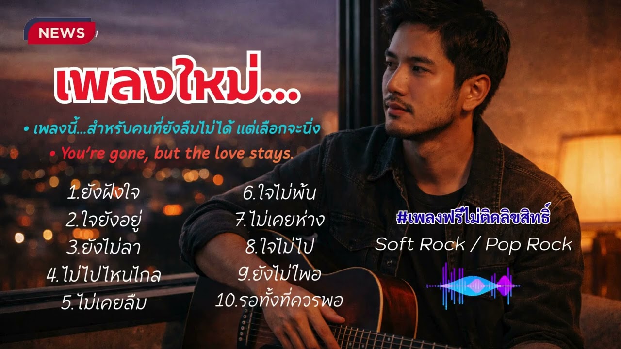• เพลงนี้…สำหรับคนที่ยังลืมไม่ได้ แต่เลือกจะนิ่ง💖💖💖 🎸🎸🎸 Soft Rock  Pop Rock  #เพลงฟรีไม่ติดลิข