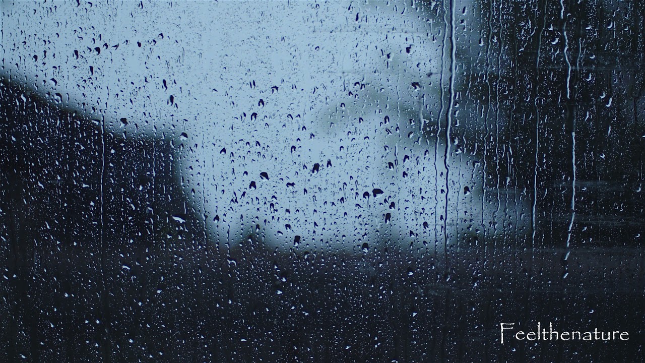 Close Up Shot of Rain Droplets On Window Background Deep Sleeping