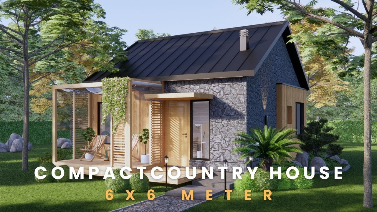 Tiny Country House 6 x 6 meter - Would You Like To Live Here?