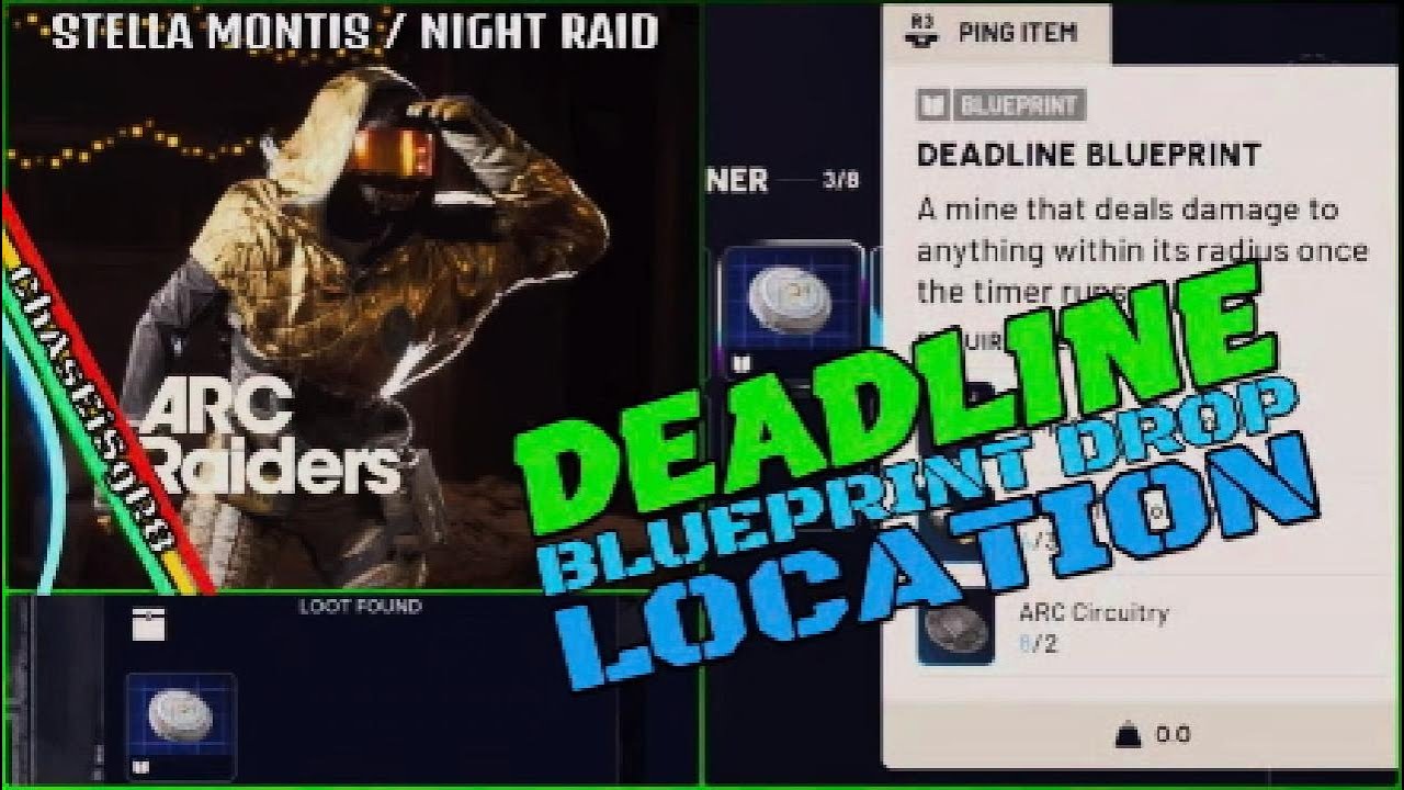 ARC Raiders 🐓 Deadline Blueprint Drop Location