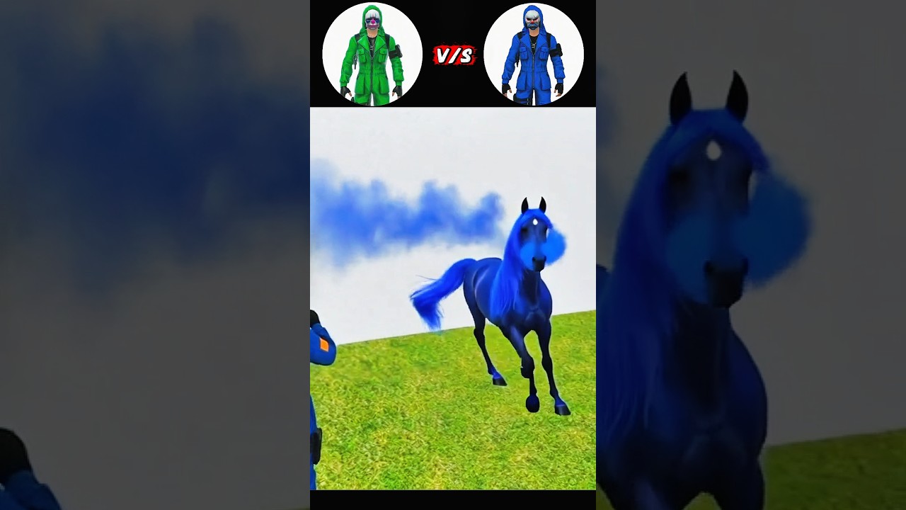 Characters Green Horse 🐎 Vs Blue Horse Challenge 🤯 Indian Theft Auto 💥😱 #shorts #gaming #gta #viral