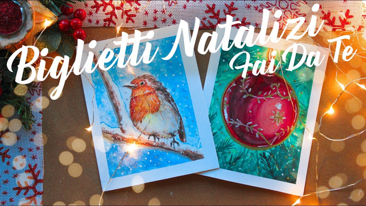 TUTORIAL | BIGLIETTI NATALIZI CON ACQUARELLI FAI DA TE ( DIY Watercolor Christmas Cards ideas )