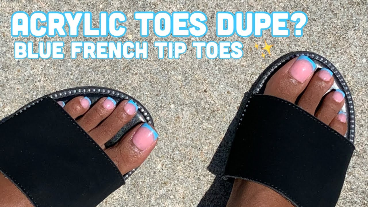 French Tip Toes | Acrylic Toes Dupe | No Acrylic Needed |