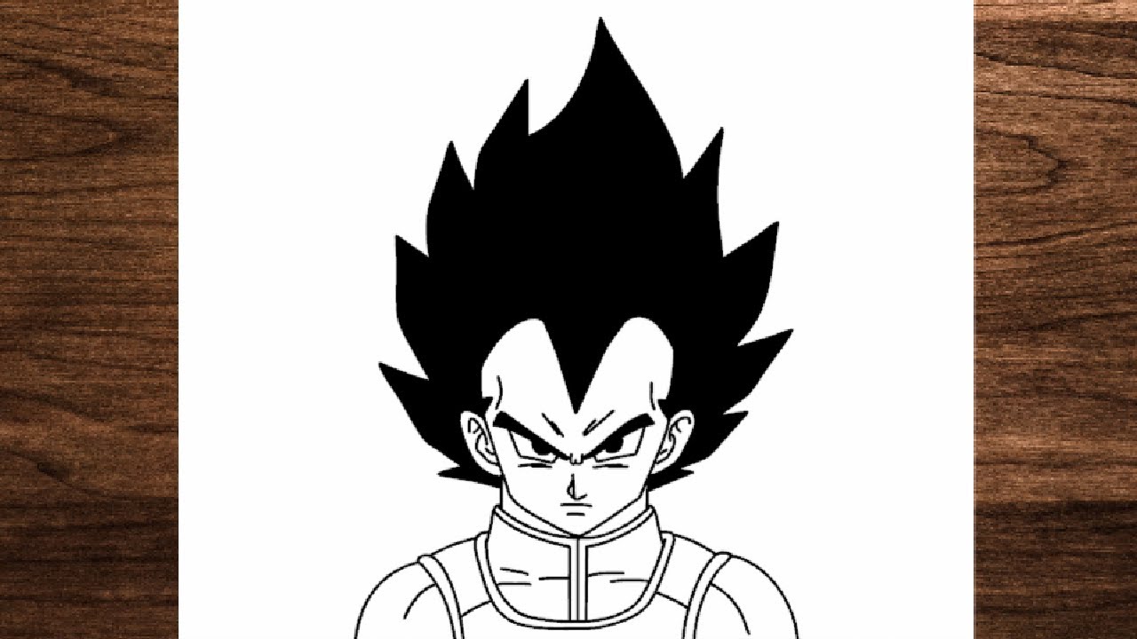 Como dibujar a Vegeta de DRAGON BALL SUPER