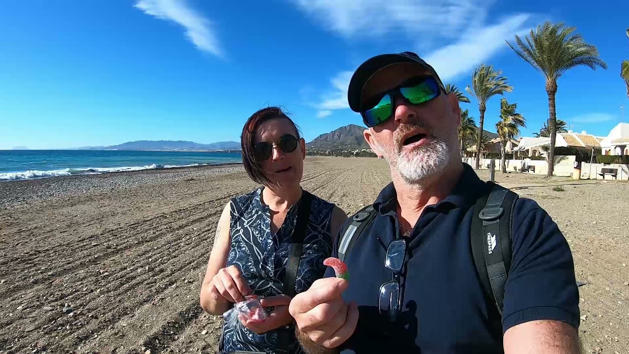 A beach tour of Puerto De Mazarron in the Murcia region of Spain.