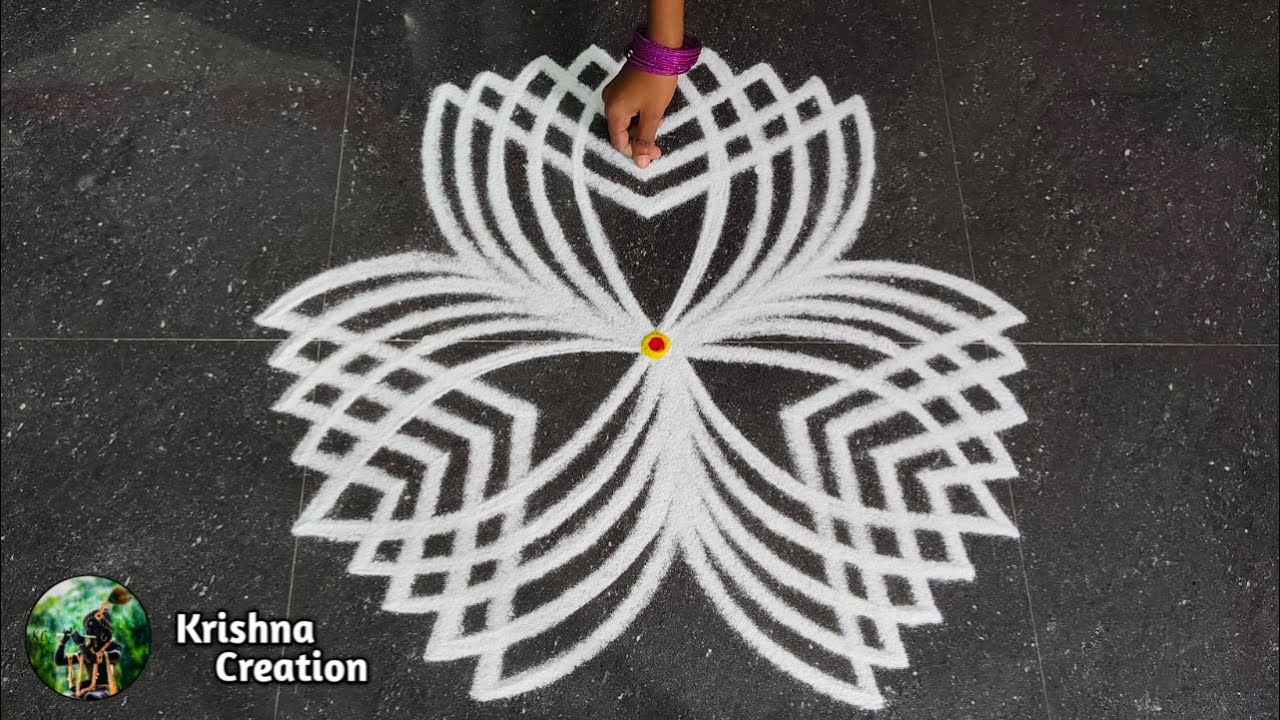 Aadi Madham Special Padi Kolam | 3*2 Aadivelli Simple Kolam | Aadiperukku Easy Rangoli Design