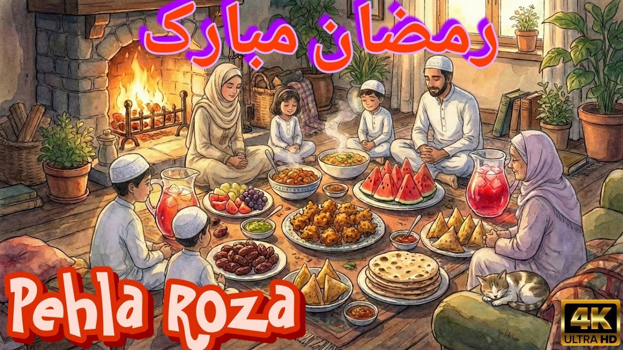 Ramadan 2026: Old Delhi Sehri to Iftar Full Routine | Ghibli Art Style & ASMR