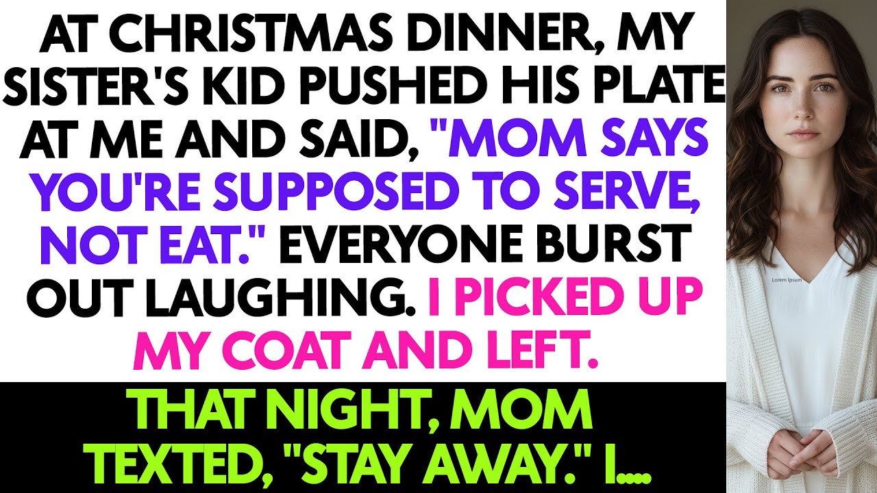 At Christmas Dinner, My Sister's Kid Pushed His Plate At Me And Said, 