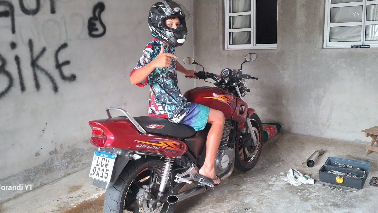 Tiramos a ponteira esportiva e deixamos a cb500 so o cano🫡😱