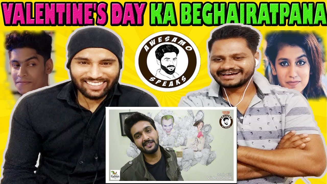 Indian Reaction On Priya Prakash Roast | VALENTINE'S DAY KA BEGHAIRATPANA By AWESAMO SPEAKS