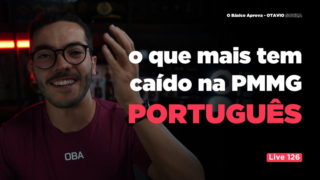 O que mais caiu em Língua Portuguesa na PMMG em 2024 | Live | PMMG 2025