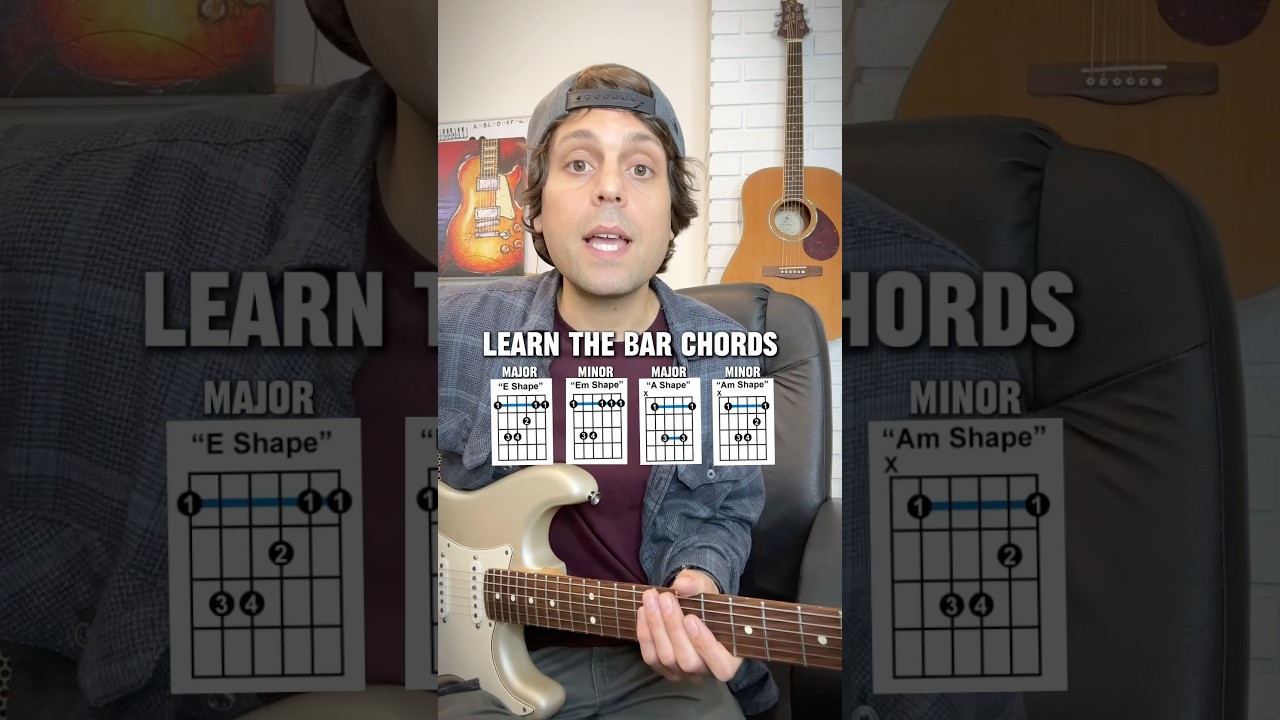 The 4 Bar Chords of Guitar #learning #bar #barre #chords #guitar #students #learn