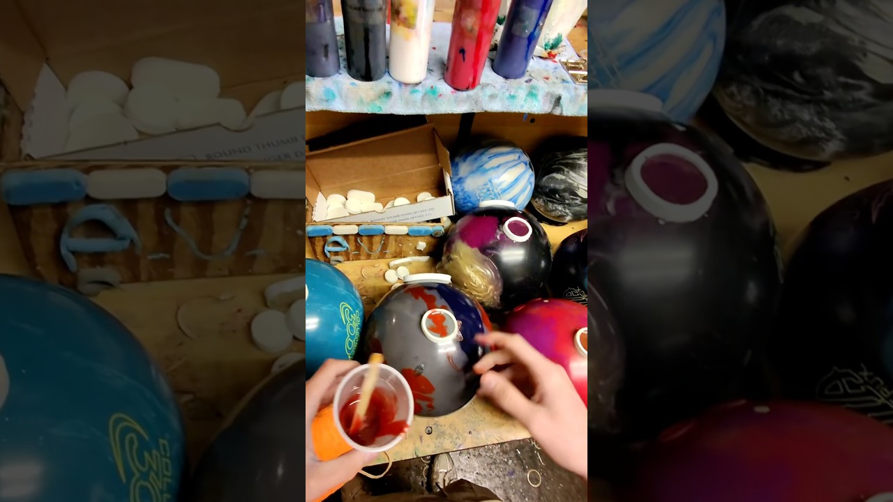 How to plug a bowling ball🎳 #bowling #shortvideo #whatdheckbowling #satisfying #viral #fypシ゚viral