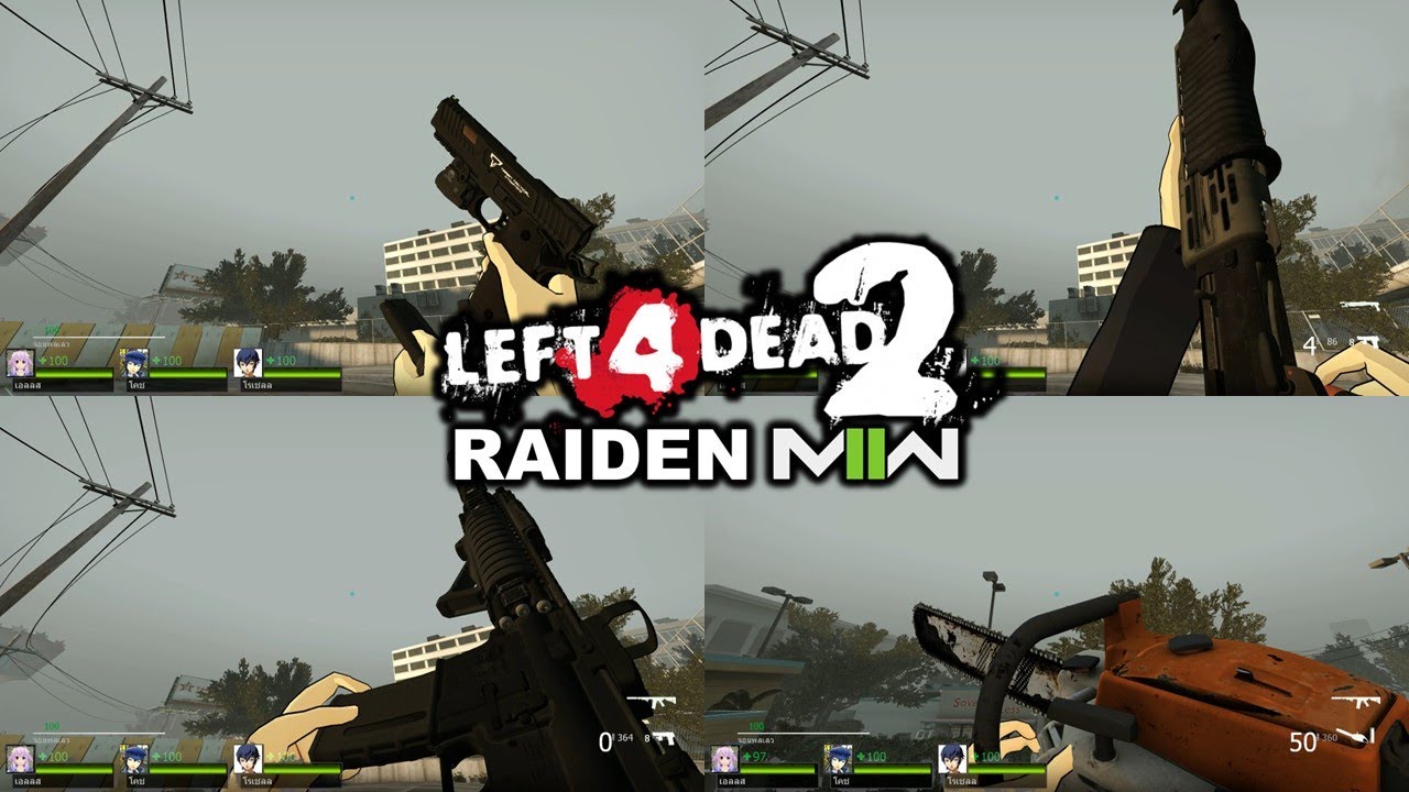Left 4 Dead 2 RAIDEN MW Mod Collection 1 Weapons Reload Animations / Melee Animations