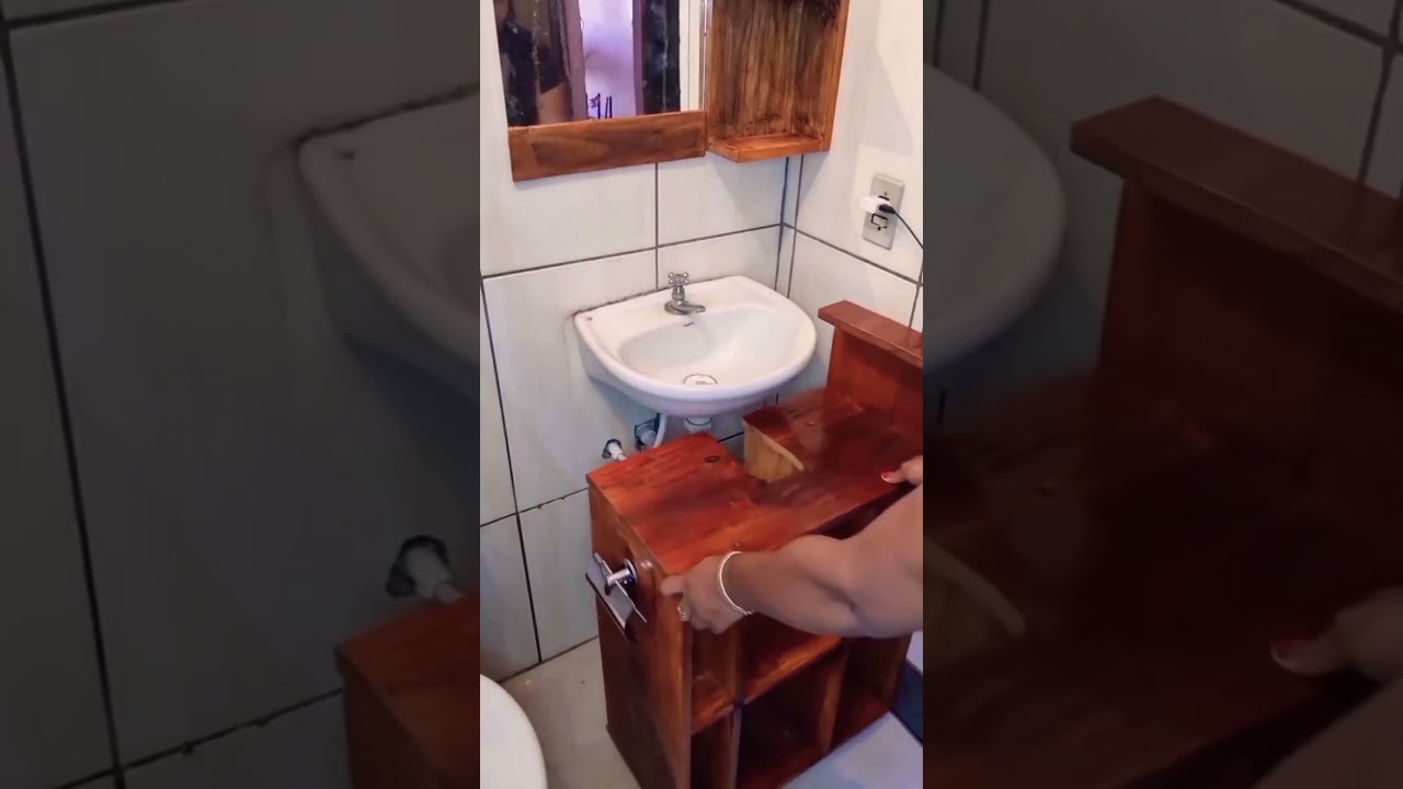 #smartbathroom Maximize your bathroom storage space with this under basin cabinet!