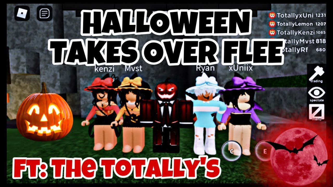 HALLOWEEN TAKES OVER FLEE! (Ft- The Totally’s)- Flee The Facility- Roblox