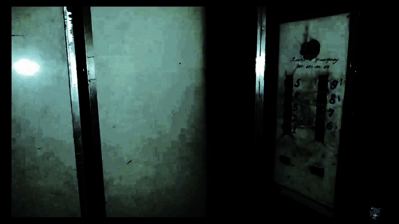 The elevator lift ride was extremely fade saturation b&w&g looks funny and nice.