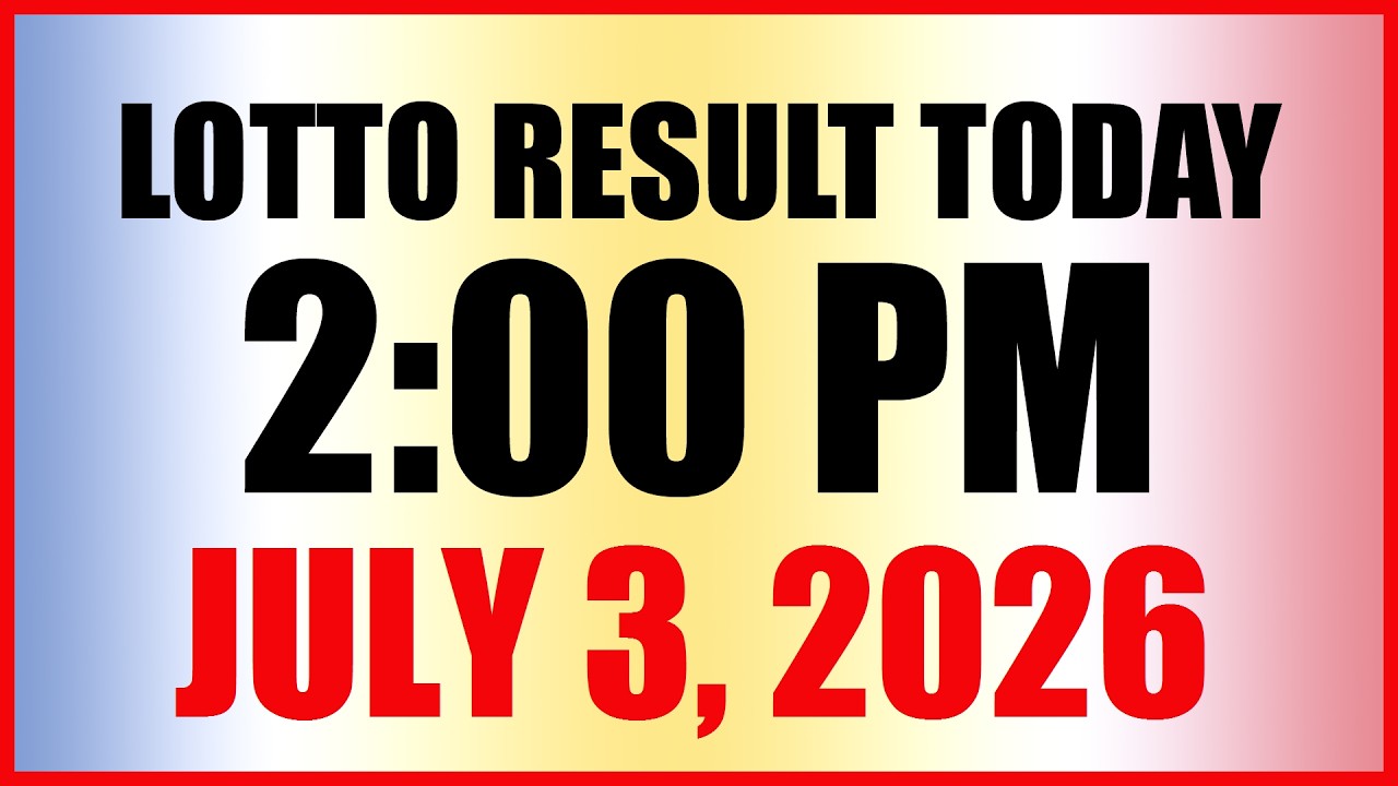 Lotto Result Today 2pm Draw July 3, 2026 Swertres Ez2 PCSO