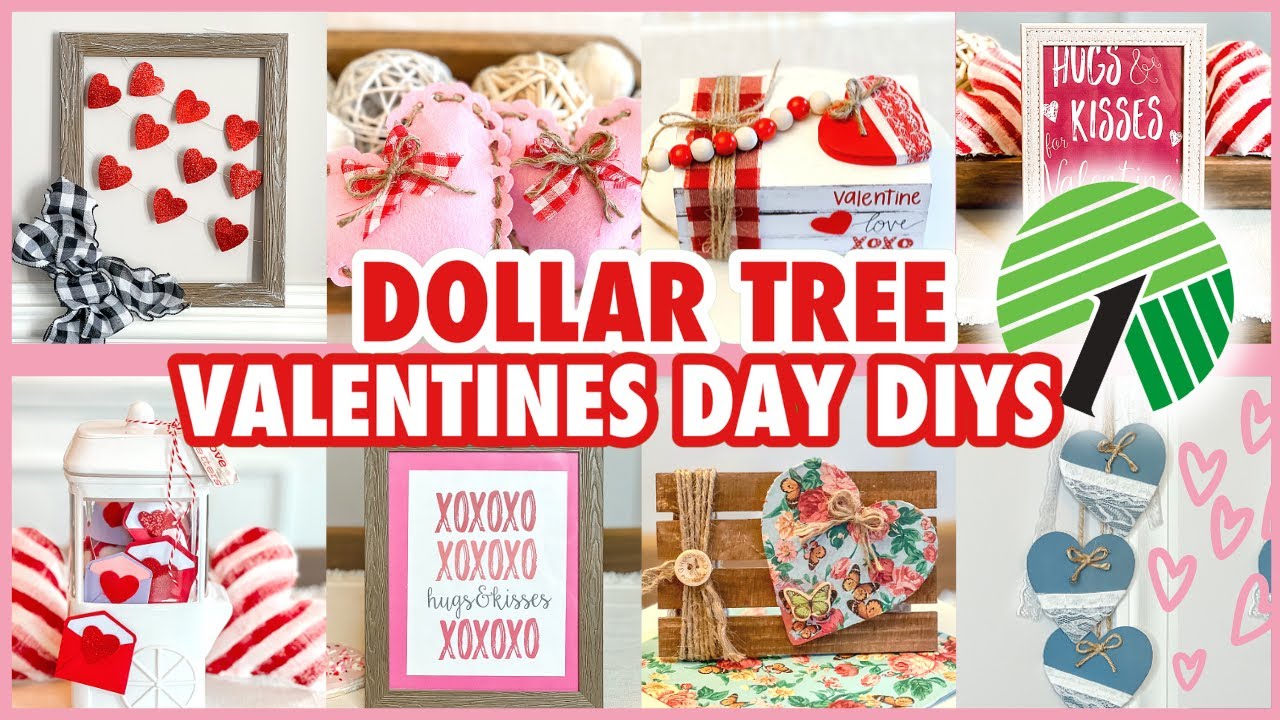 QUICK & EASY DOLLAR TREE CRAFTS FOR VALENTINES DAY l FARMHOUSE VALENTINE HOME DECOR 2023