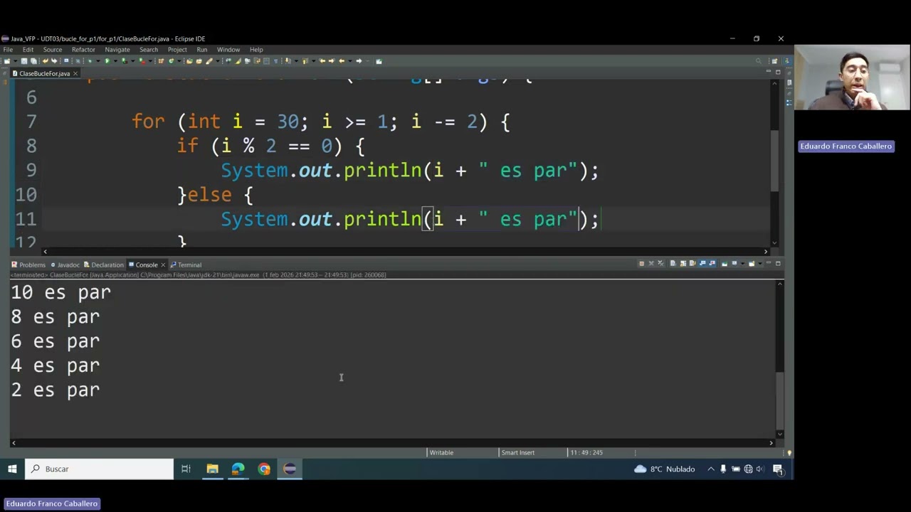 UDT03 parte 1 bucle for