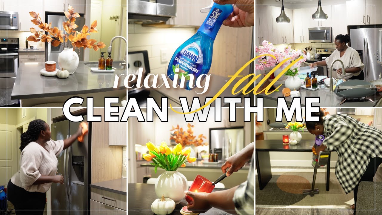 CLEANING MOTIVATION | Relaxing Fall Clean With Me, Minimal Fall Decor, Faith Matini