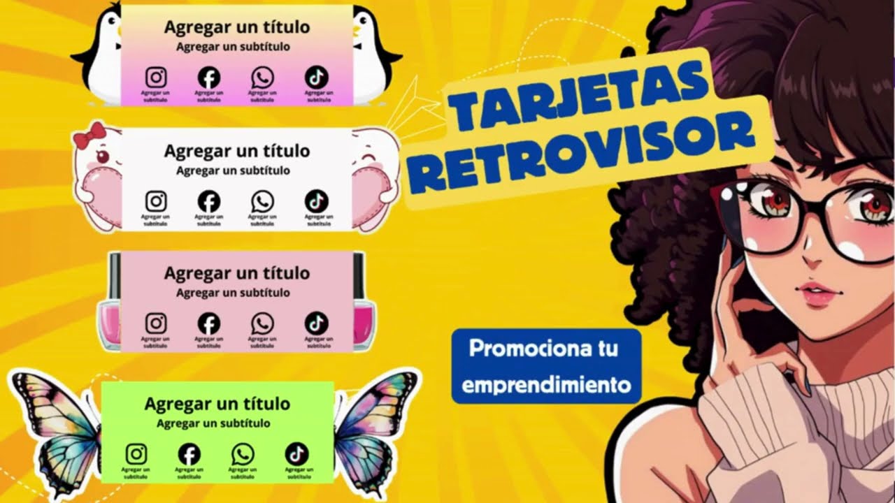 Tarjeta promocional para que las emprendedoras dejen en los autos