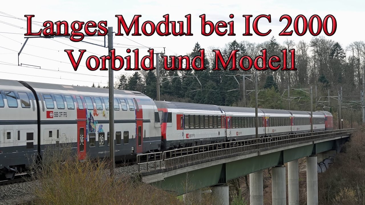 IC 2000 mit langem Modul - IC 8 Brig-Romanshorn - Vorbild und Modell von Roco in H0