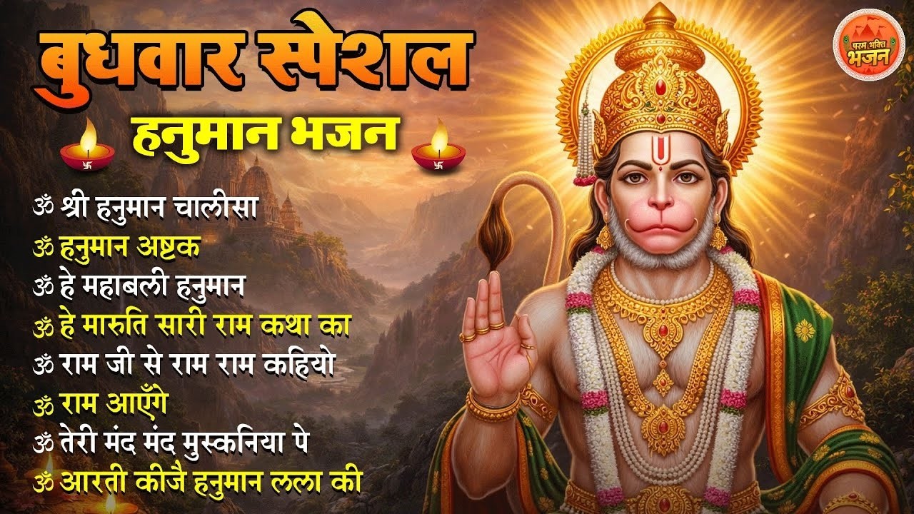 Non Stop Hanuman Bhajan | Hanuman Songs ||बुधवार भजन | Bhakti Song | हनुमान चालीसा | भक्ति भजन