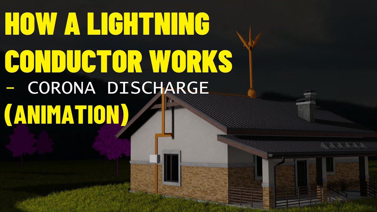 How a lightning conductor works & Corona Discharge: Basic Working principle of lightning Conductor