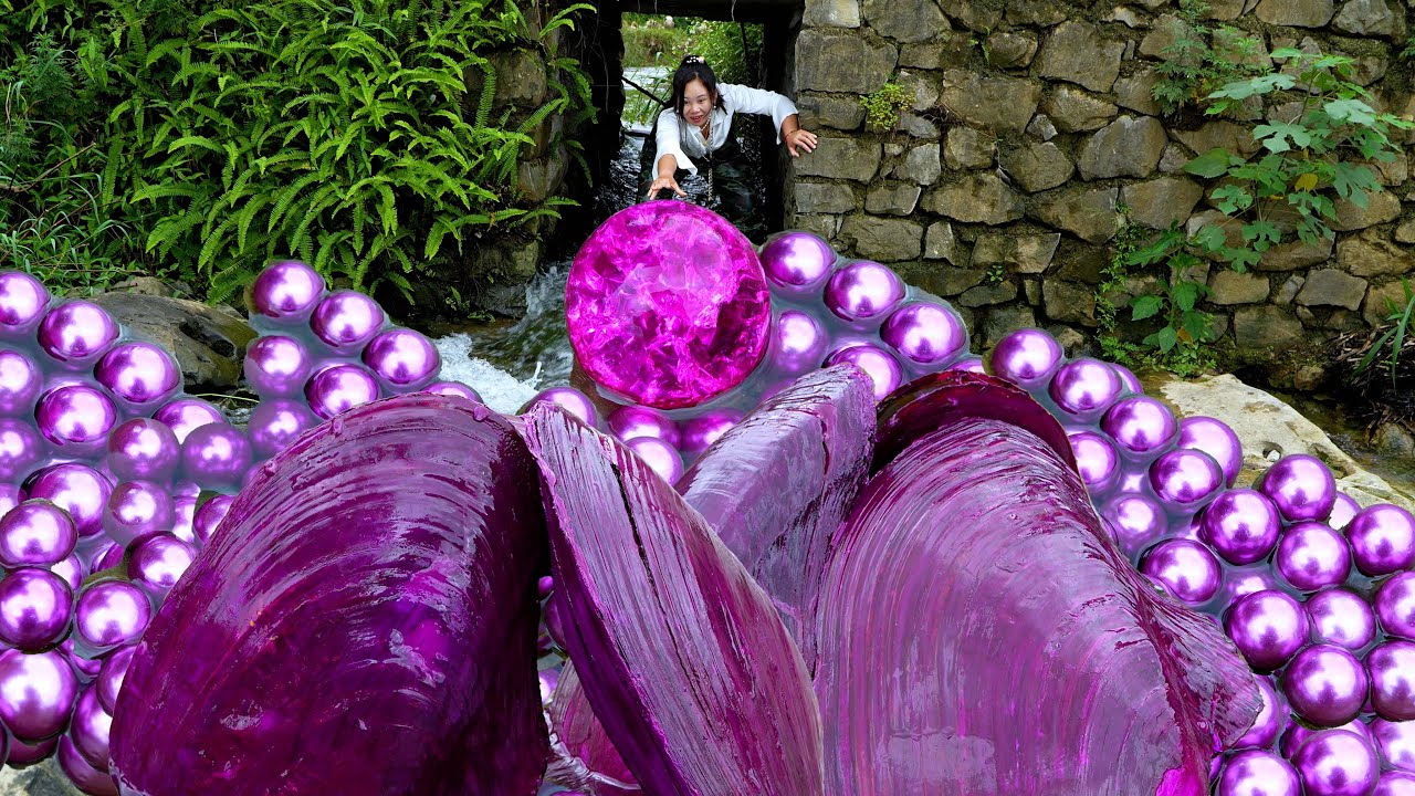 🎁A giant purple clam, containing precious purple pearls that people yearn for. It's really beautiful
