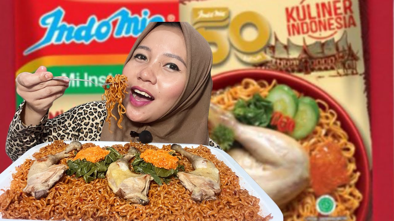 MUKBANG INDOMIE AYAM POP LENGKAP || MUKBANG INDONESIA