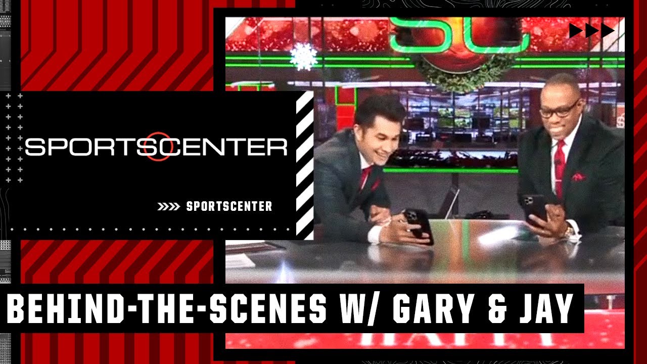 Gary Striewski & Jay Harris caught TikToking during commercial break 😂 | SportsCenter